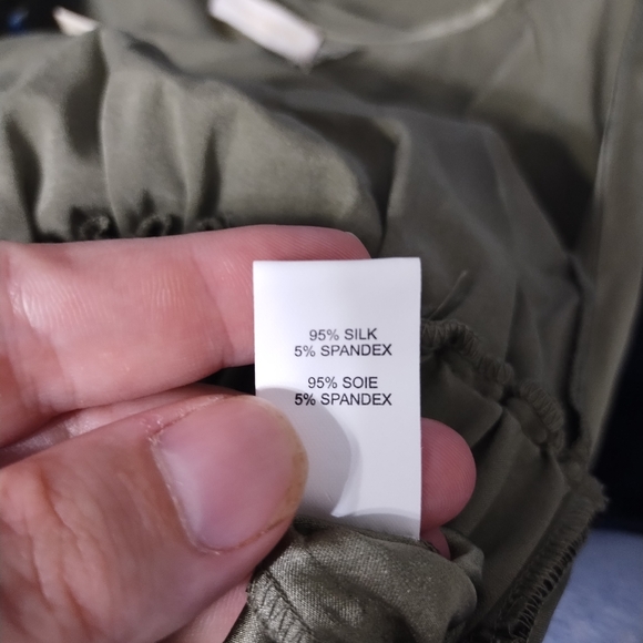 Ramy Brooks‎ Alvina Silk Sage Green Tie Waist Party Office Feminine  Jumpsuit M - Picture 11 of 11